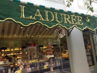 Just up Madison is Laduree, a purveyor of macaroons. Of course they are also selling a particular aspirational lifestyle. Hence the Laduree experience is tailored just so….
