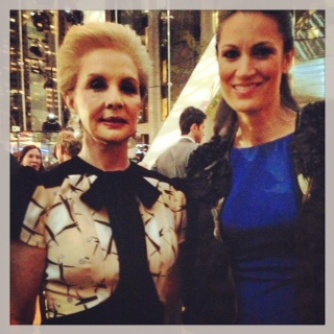 OMG! The legendary Carolina Herrera was there–with a friend–in an incredible Chanel dress
