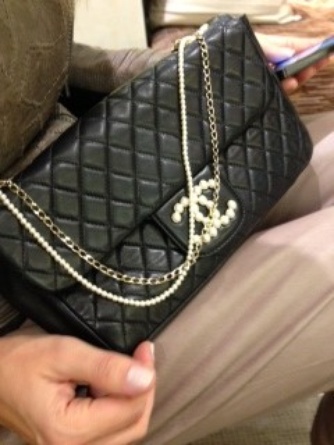 Classic Chanel quilted leather evening bag. Coco Chanel made costume jewelry cool and Chanel has made it their thing to this day.
