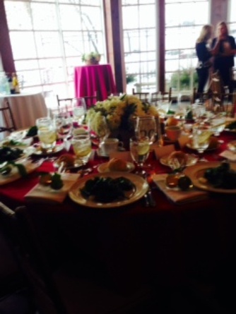 Table at Playground Partners luncheon, Central Park Boathouse