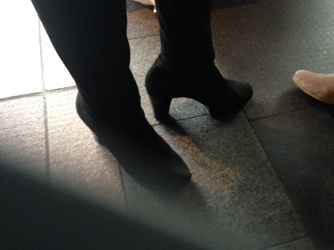 Boots are ubiquitous in Manhattan in winter, part of the privileged mommy uniform