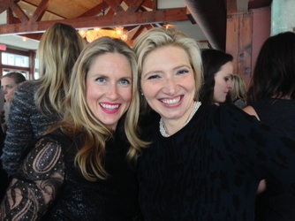 Playground Partners Winter Luncheon co-chair Amy Tarr with Sarah Wetenhall