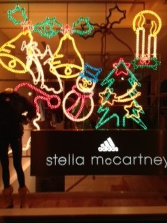 Londoners are unselfconscious in their embrace of Christmas. Even “cool” brands like Stella McCartney get into the spirit in a dorky, happy way