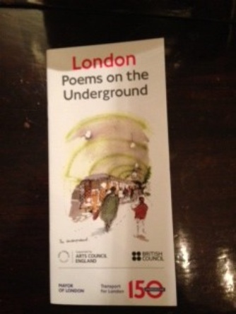 Poetry is an important part of English literary history and everyday life, too. Wow, I wasn’t expecting this brochure on the tube to Shoreditch. I was so glad I read it.