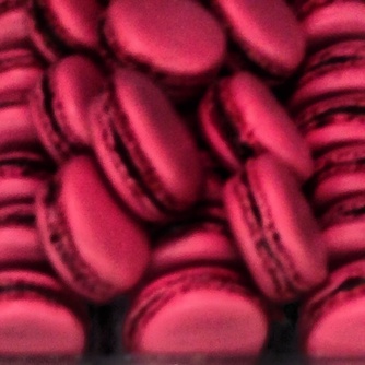 Arty closeup. Or macaroon porn. You decide. Either way, conspicuous consumption never tasted better.