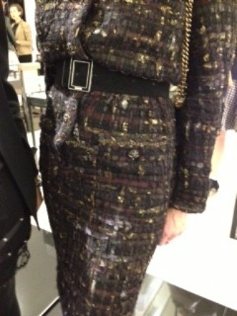 Tweed with sparkles. This type of mix-up is true to Coco Chanel’s original mission to shake up tradition….